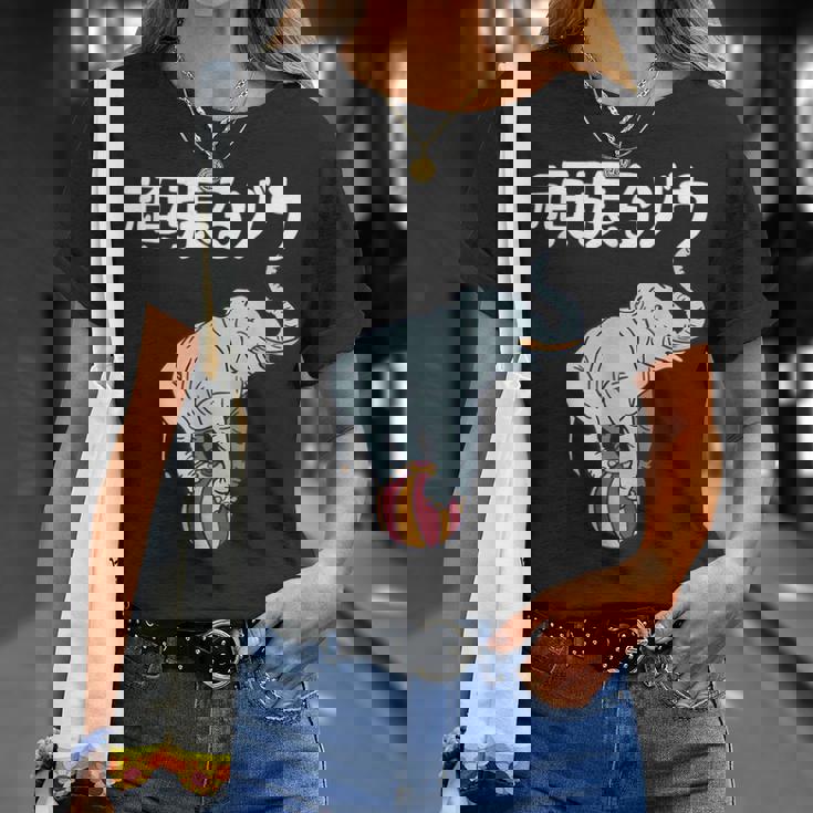 頑張るゾウ がんばるぞう ダジャレ ゾウ 動物好き ジョーク 高校受験 大学受験 試験 合格 かわいい おやじギャグ Tシャツ 彼女への贈り物