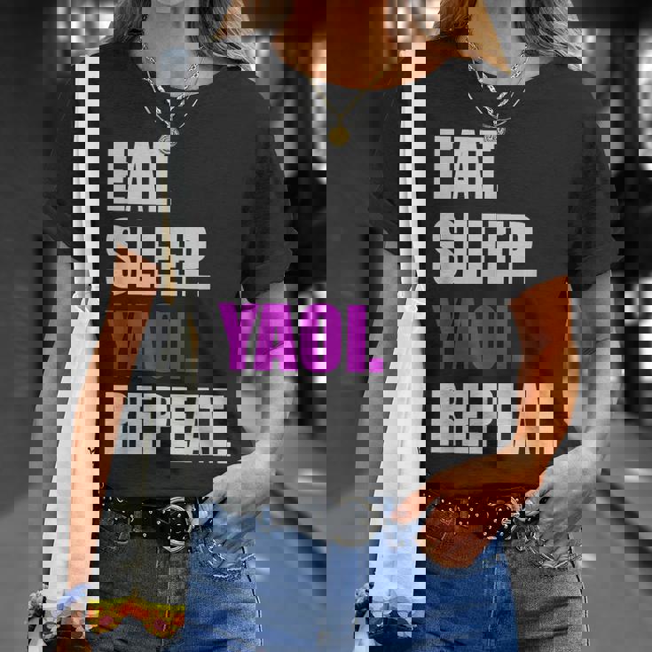 食べて寝てヤオイリピートヤオイボーイの恋愛漫画 Tシャツ 彼女への贈り物