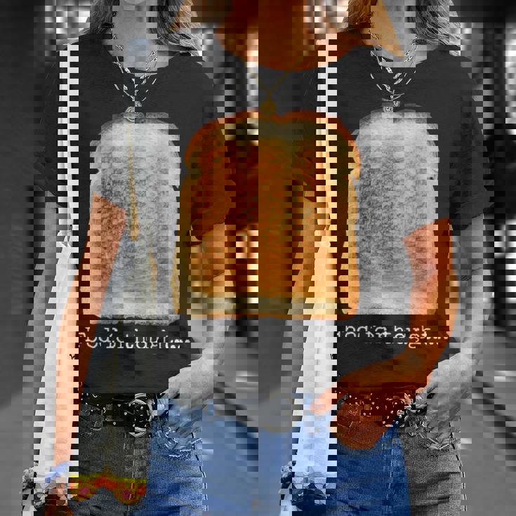 食パン トースト 食べ物 思考 おもしろい グルテンフリー ノベルティ Tシャツ 彼女への贈り物