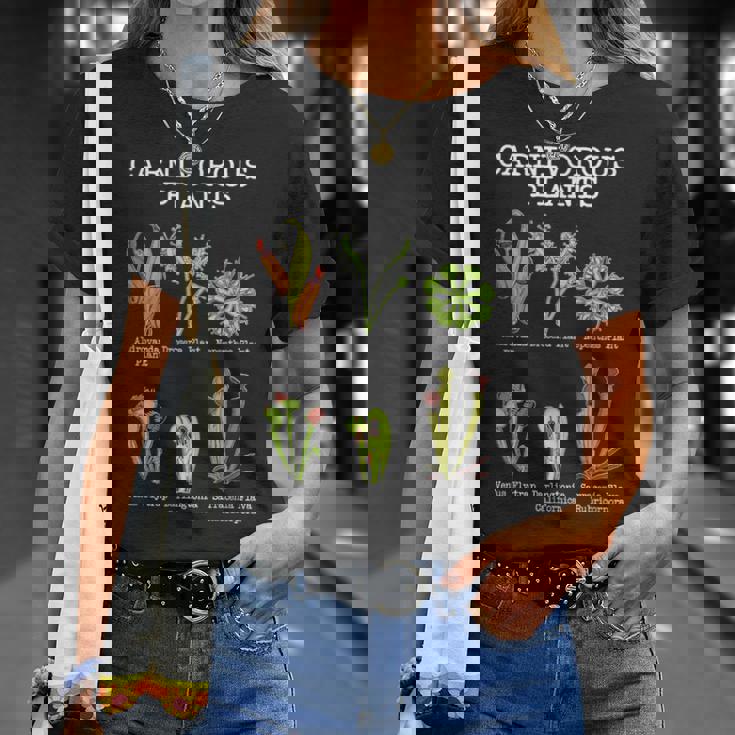 食虫植物 種 サラセニア ハエトリグサ Tシャツ 彼女への贈り物