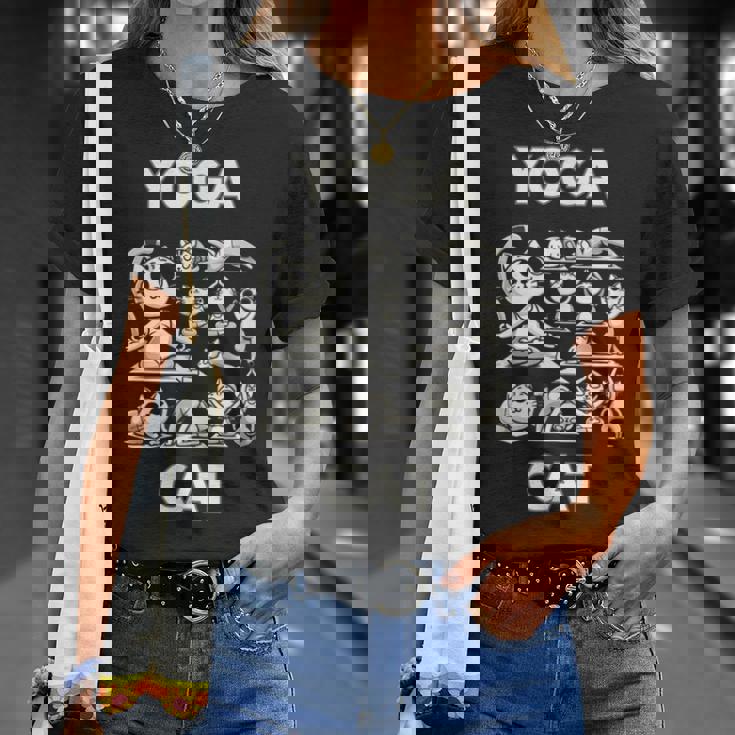 魅力的な禅猫のポーズ 気まぐれな猫ヨガ Tシャツ 彼女への贈り物