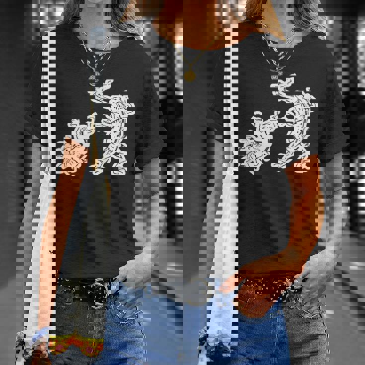 鳥獣戯画《蛙と兎・相撲》かえる うさぎ【日本・世界の名画】日本画 和柄 美術館アート Tシャツ 彼女への贈り物