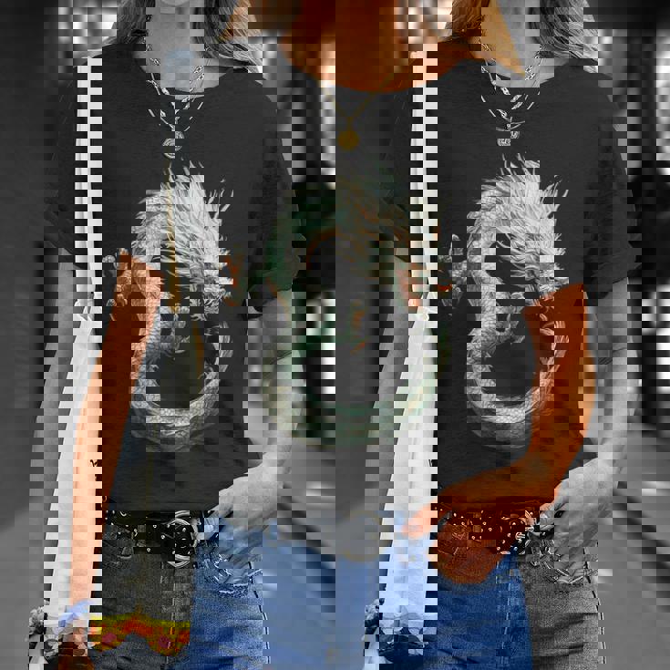 龍人 龍神 ドラゴンモチーフ 神話芸術 龍神竜 Tシャツ 彼女への贈り物