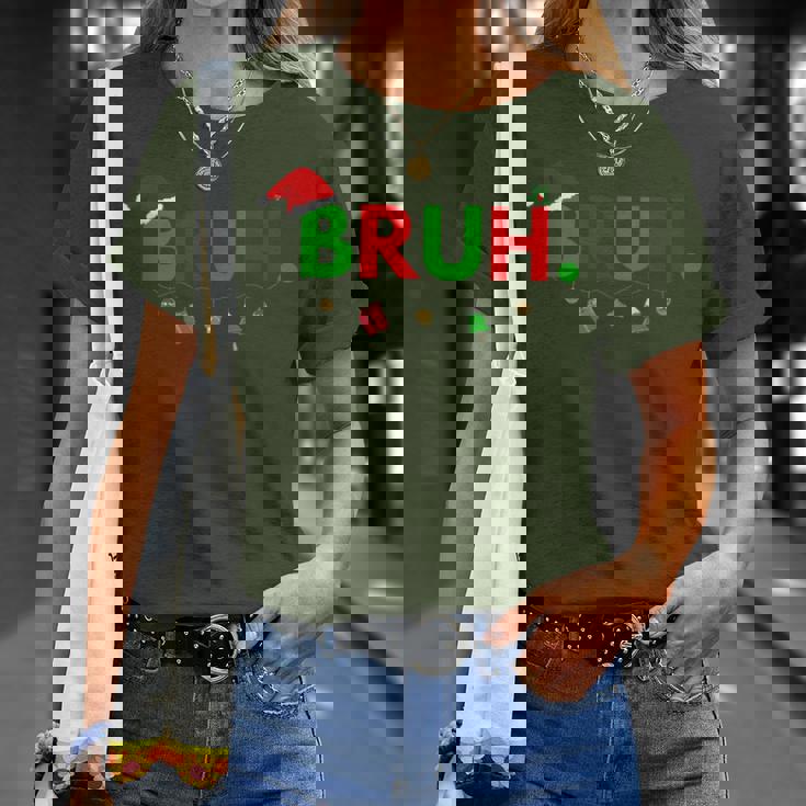 Bruh Meme aying Bro Greeting Ns Boys Christmas Tシャツ 彼女への贈り物