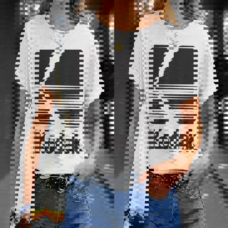 80年代ヴィンテージコダックロゴ ブラック Tシャツ 彼女への贈り物