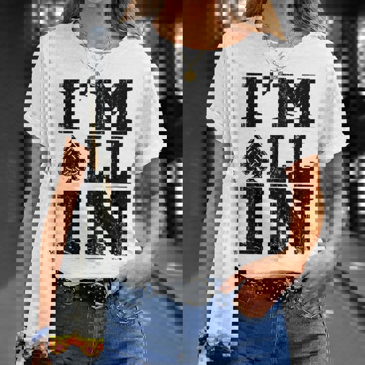 Im All In ポーカーシャツ ポーカープレーヤー Tシャツ 彼女への贈り物
