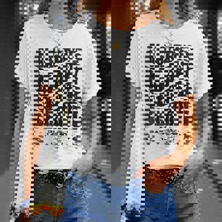 Always Ready Forever Brave 消防士 消防士 Tシャツ 彼女への贈り物