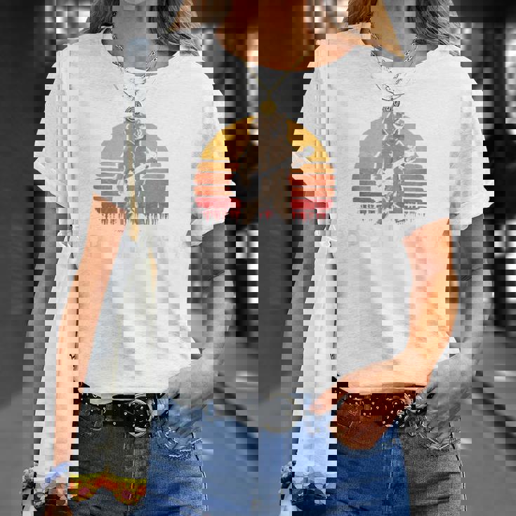 Appalachia Bluegrass Banjo Bear Retro Tシャツ 彼女への贈り物