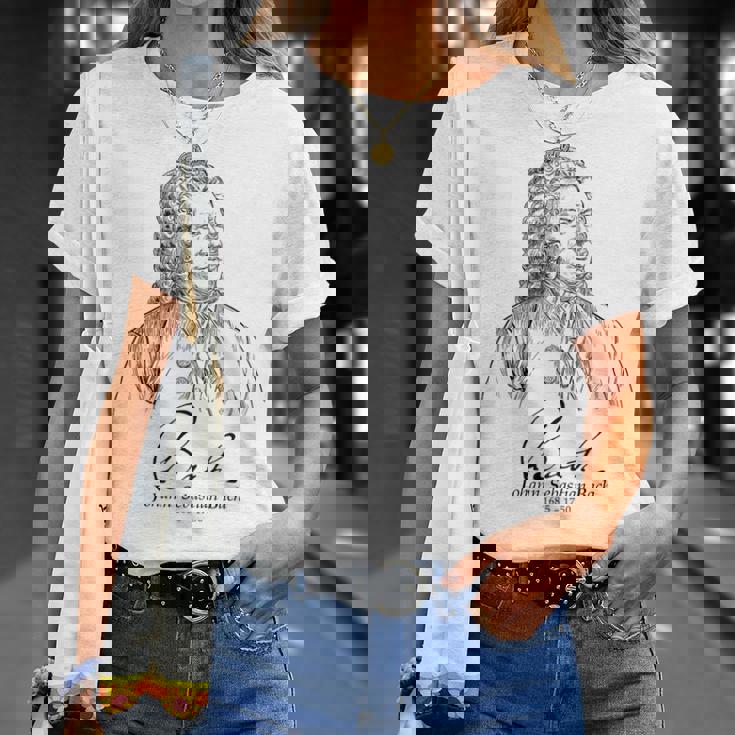 Bach German Composerバッハ、ドイツの作曲家、音楽家、クラシカル Tシャツ 彼女への贈り物