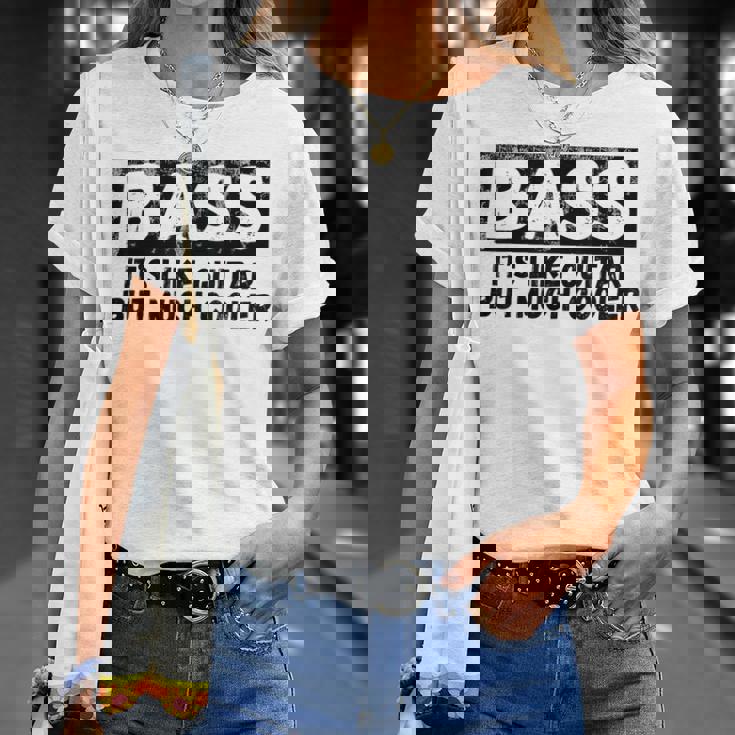Bass It's Like Guitar But Much Cooler 面白いベース愛好家 Tシャツ 彼女への贈り物