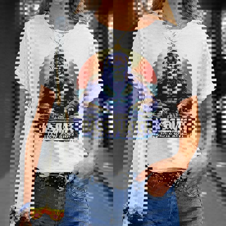 Bassquatch 音楽愛好家のためのサスカッチdjデザイン Tシャツ 彼女への贈り物