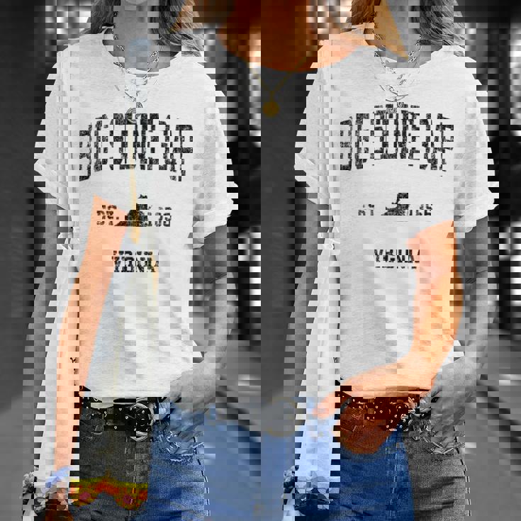 Bigtone Gap バージニアa ビンテージ スポーツデザイン ブラックプリント Tシャツ 彼女への贈り物