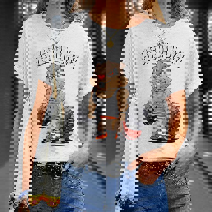 Bissi Pumpi Gym Fitness Meme Bobr Bissi Pumpi Bober Tシャツ 彼女への贈り物