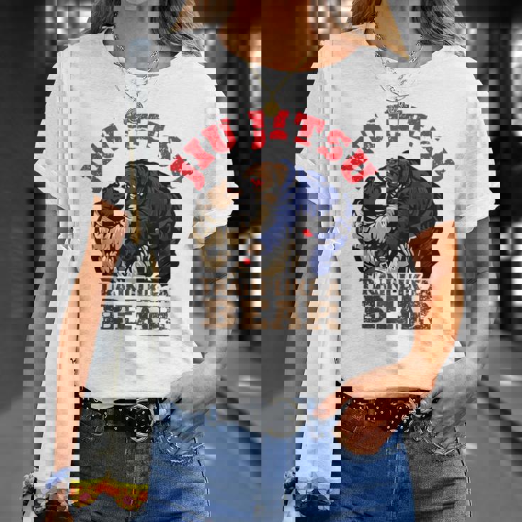 Bjj ブラジリアン柔術 クマのようにトレーニング Tシャツ 彼女への贈り物