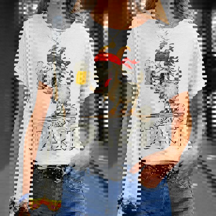 Bock Auf Dart ヤギとビールジョッキ 面白いダーツプレーヤー Tシャツ 彼女への贈り物
