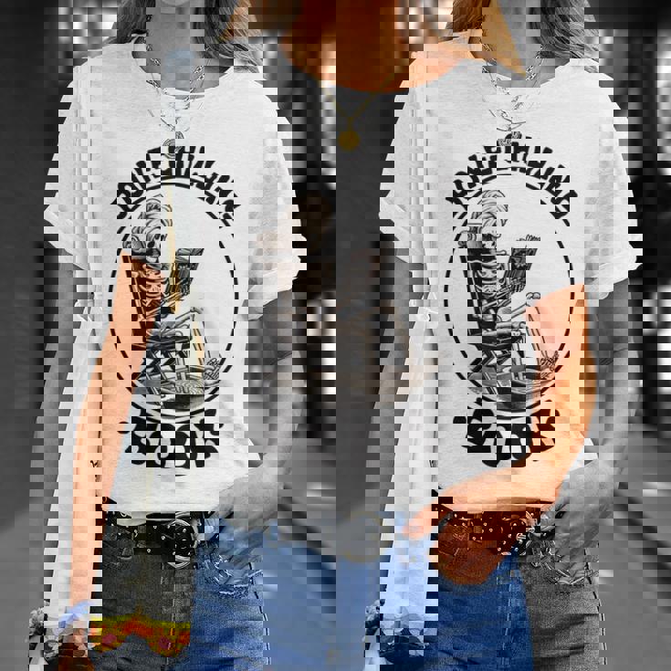 Bone-Chilling 本 スケルトン 読書 ブックワームブックラバーズ 長袖tシャツ Tシャツ 彼女への贈り物