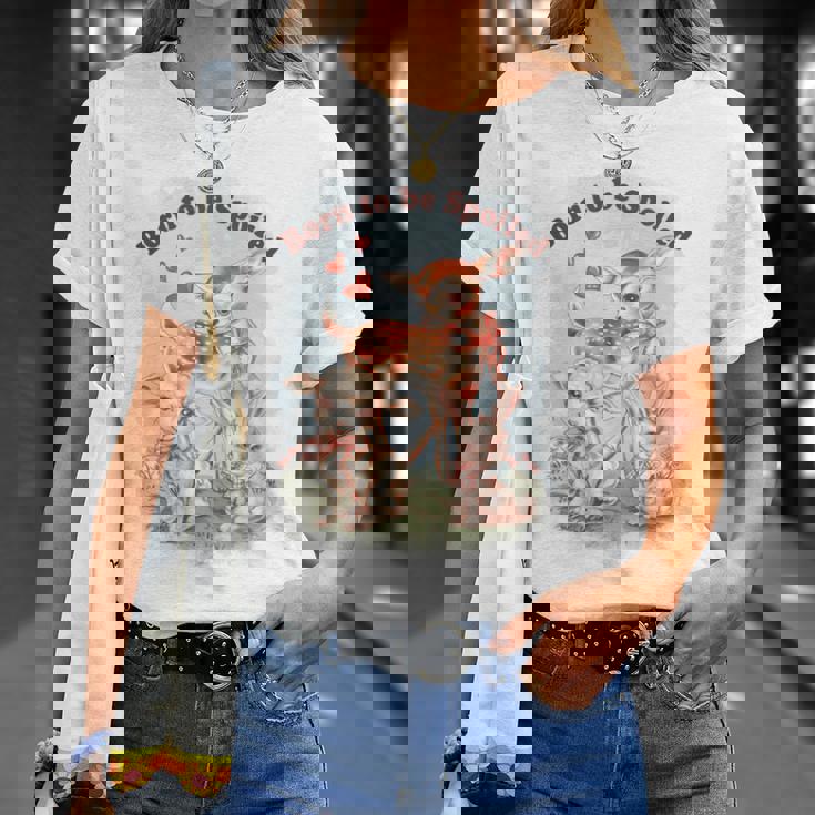 Born To Bepoiled Cute Animal Illustration 長袖tシャツ Tシャツ 彼女への贈り物