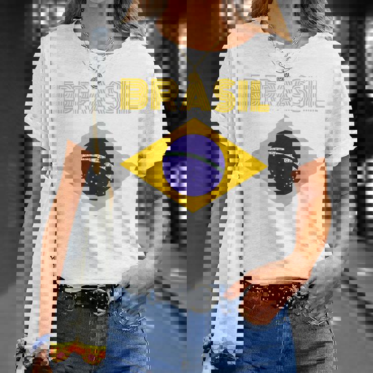 Brasilブラジルブラジル国旗 Tシャツ 彼女への贈り物