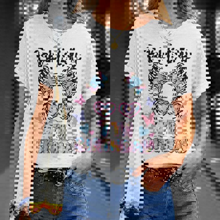 Bruh It's My 7Th Birthday レトロ キッズ 7歳 誕生日 女の子 長袖tシャツ Tシャツ 彼女への贈り物