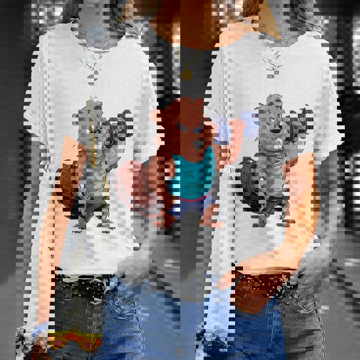 Bóbr Kurwa Gym Fitness Meme ボディービルダー&パンパー 長袖tシャツ Tシャツ 彼女への贈り物