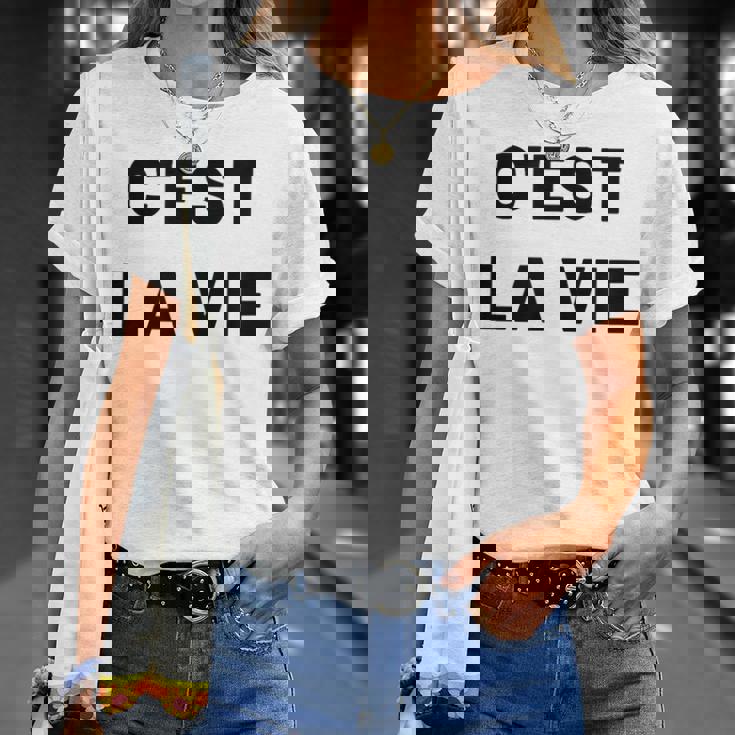 C'est Laie フランス語格言グラフィックデザイン Tシャツ 彼女への贈り物