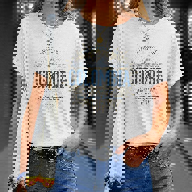 Colombia レトロなスタイルのヴィンテージコロンビア Tシャツ 彼女への贈り物