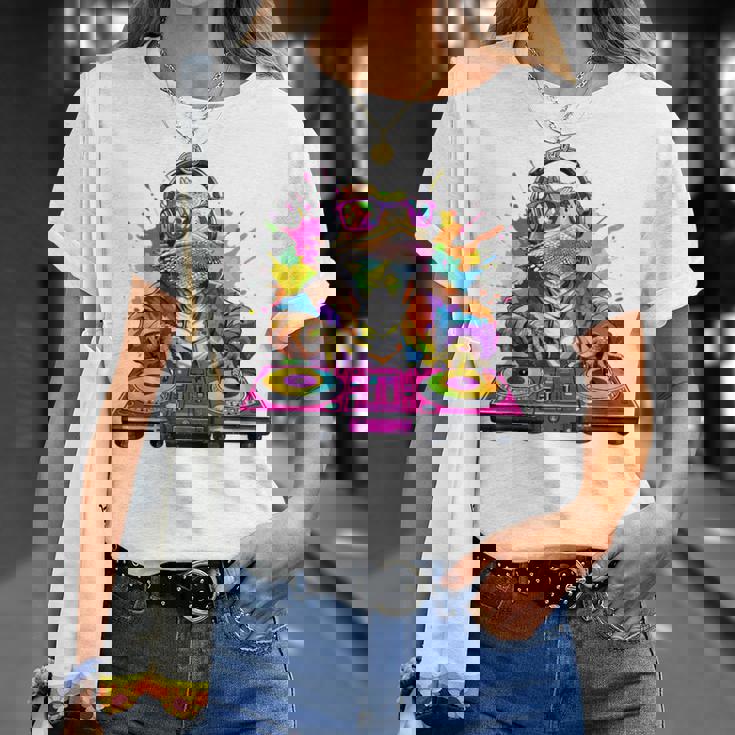 Dj フトアゴヒゲトカゲ 音楽愛好家のキッズ ディージェイ Tシャツ 彼女への贈り物