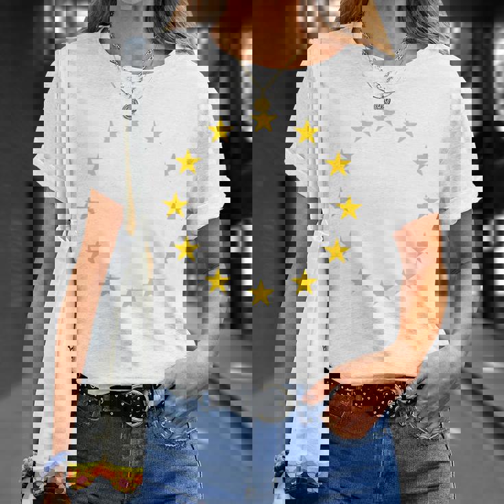 Eu旗欧州連合旗ヨーロッパ Tシャツ 彼女への贈り物