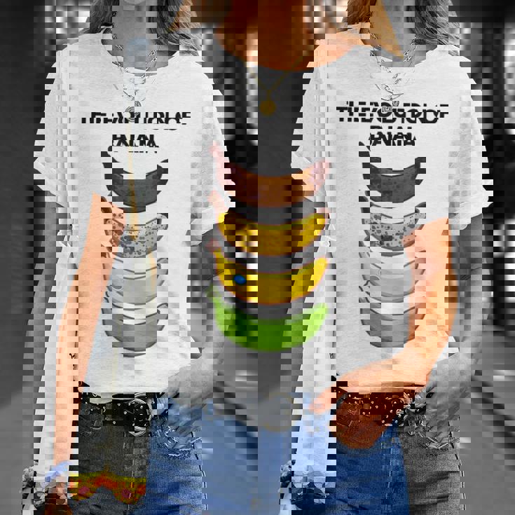 The Evolution Of Banana Novelty Graphic & Cool s Tシャツ 彼女への贈り物