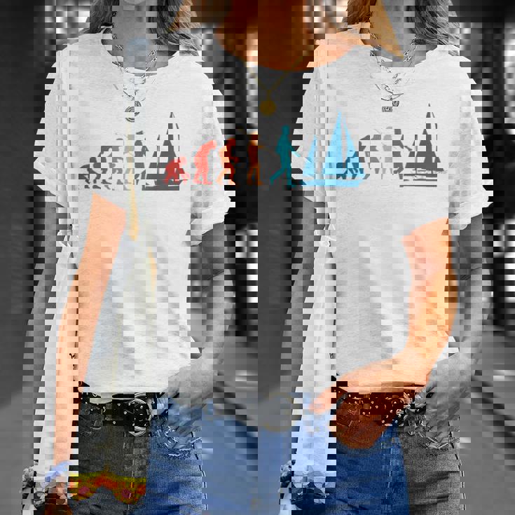 Evolution Graphic ヨット 船長 セーリング 海 ボート ヨット Tシャツ 彼女への贈り物