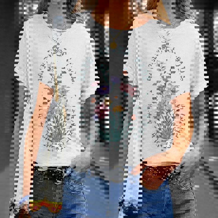 Floral Butterflies Democrat President Liberal T-Shirt Gifts for Her