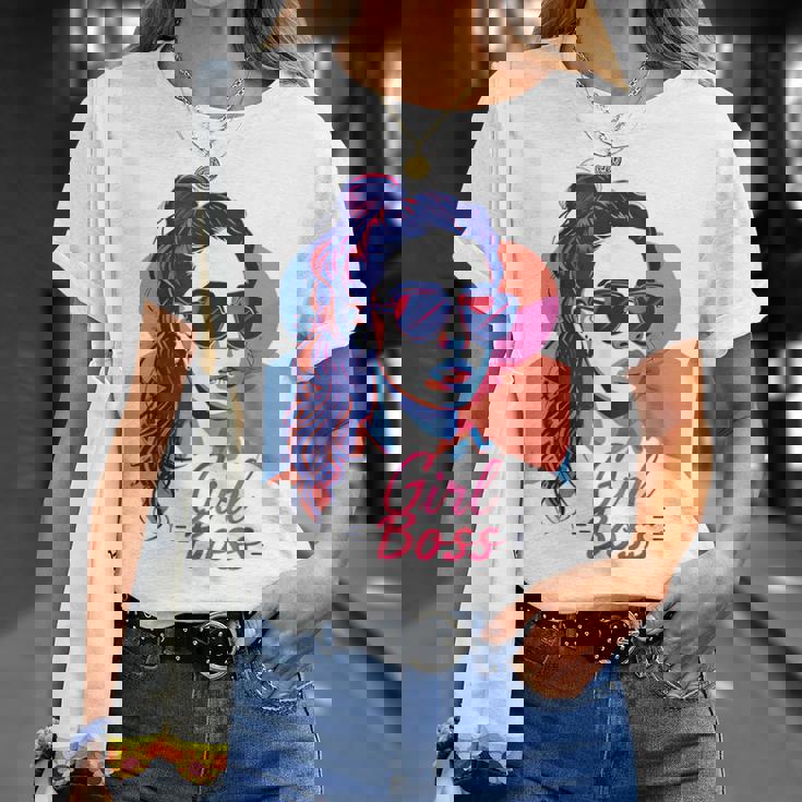 Girl Boss ポップアート セルフエンパワーメント レトロ 1950年代 Tシャツ 彼女への贈り物