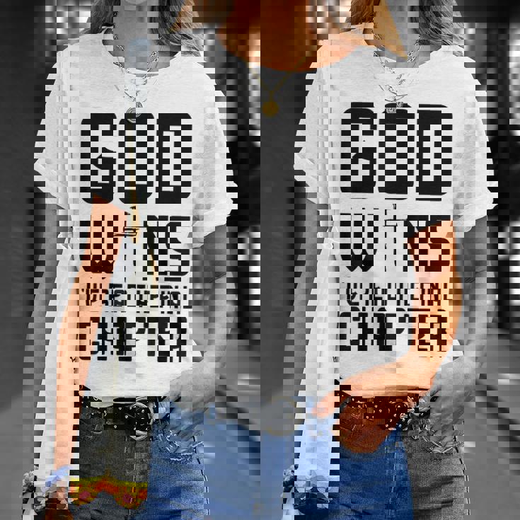 God Wins I 'Ve Read The Final Chapter Christian Faithin God Tシャツ 彼女への贈り物