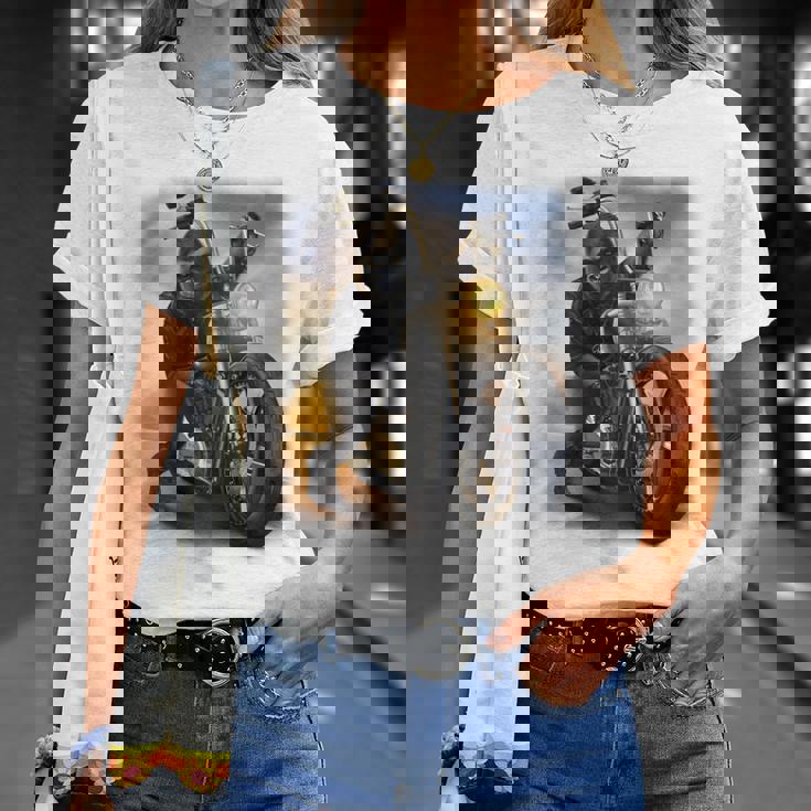 Gorilla ライディングチョッパー オートバイ Tシャツ 彼女への贈り物