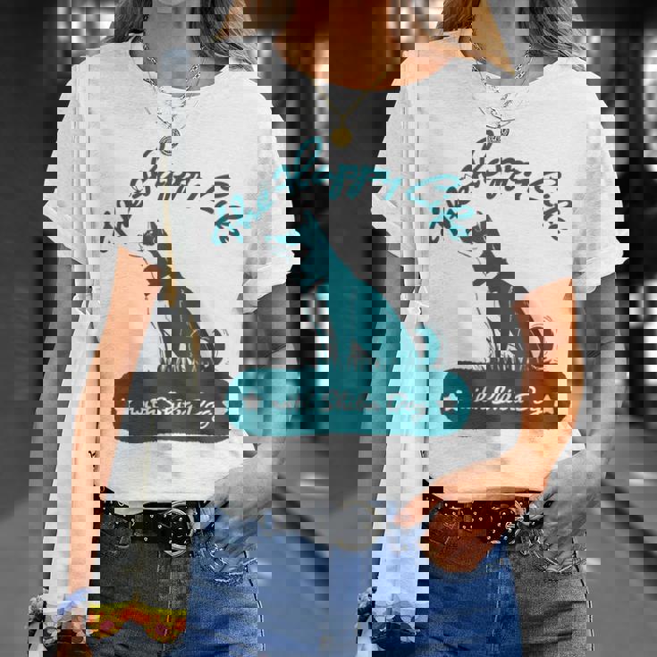 The Happy Life Withhiba Dog かわいい柴犬 黒柴 赤柴 Tシャツ 彼女への贈り物