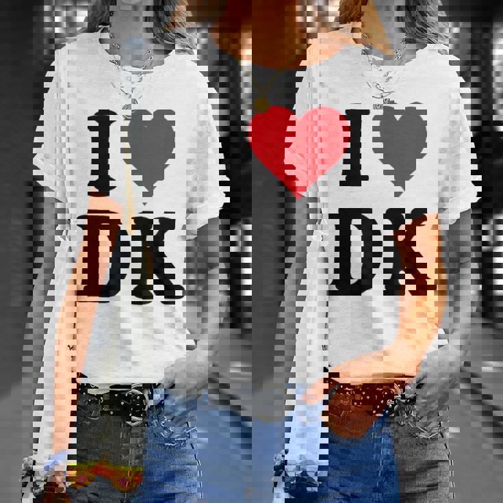 I Heart Dk Initials I Love DK First And Last Name D K Tシャツ 彼女への贈り物