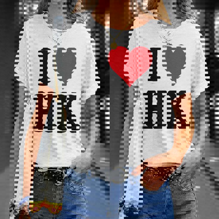 I Heart Hk Initials I Love HK First And Last Name H K Tシャツ 彼女への贈り物