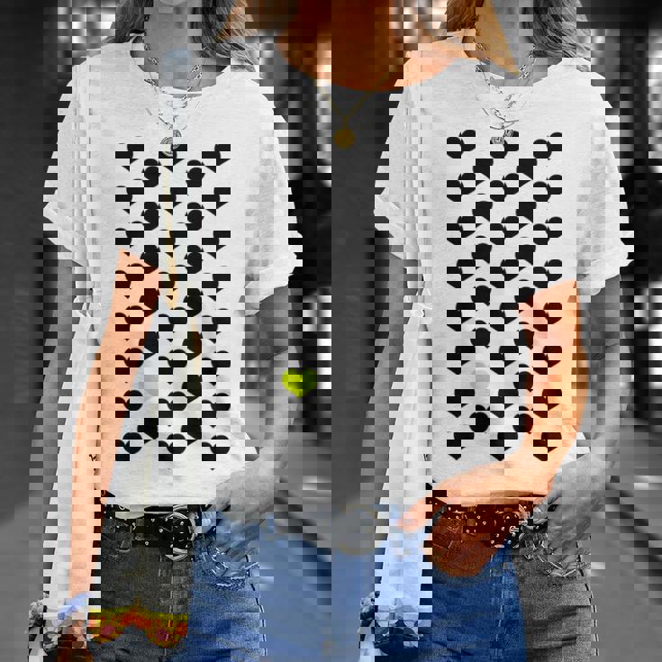 Heart Yellow 長袖tシャツ Tシャツ 彼女への贈り物