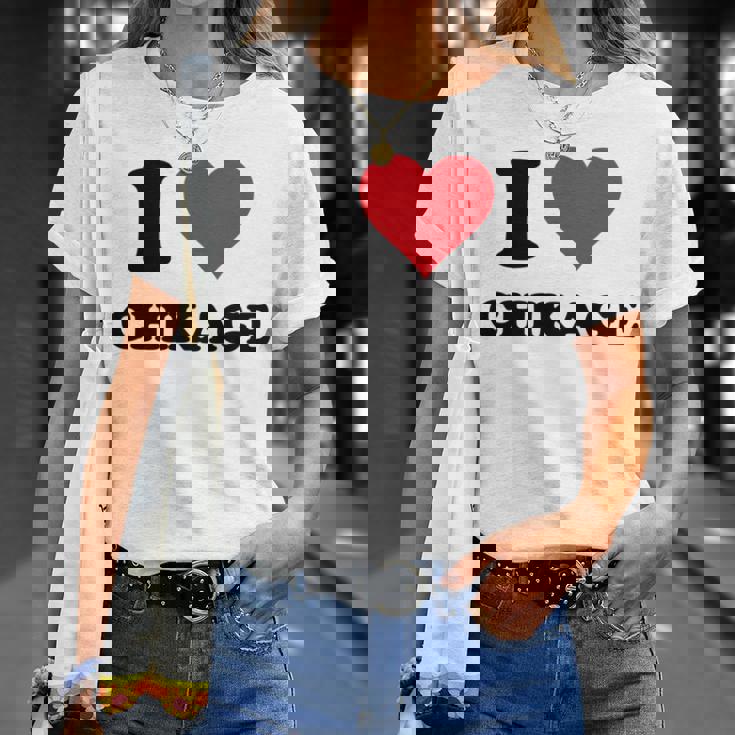 I Heart ちかげ 名 I Love パーソナライズ 長袖tシャツ Tシャツ 彼女への贈り物