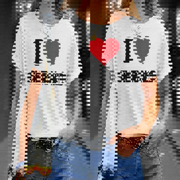 I Heart 白子ジャパンラブ 日本のお土産品 Tシャツ 彼女への贈り物