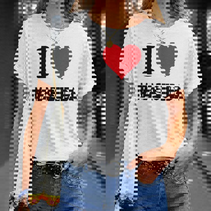 I Heart 益田ジャパンラブ 日本のお土産品 Tシャツ 彼女への贈り物