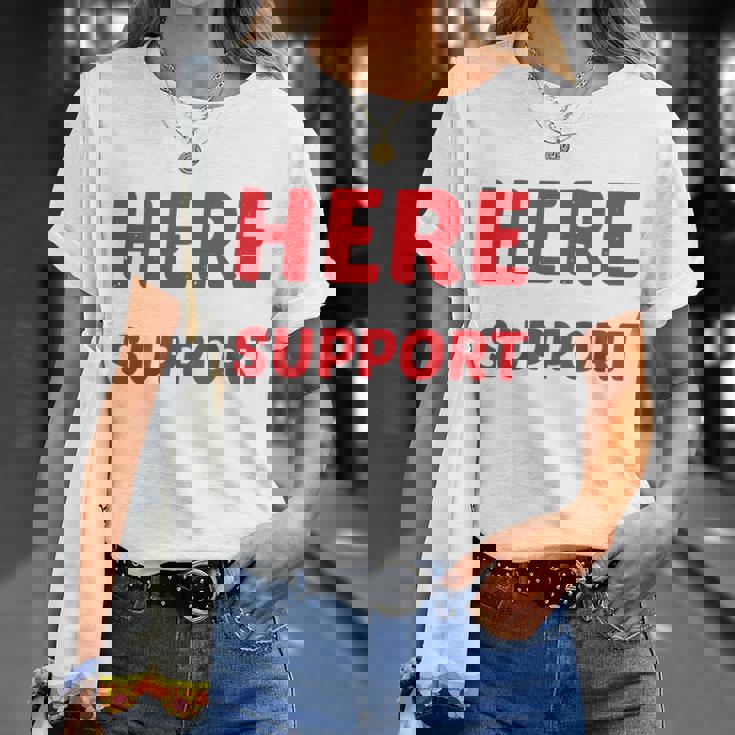 I'm Just Here For Moralupport 友情を高める 長袖tシャツ Tシャツ 彼女への贈り物