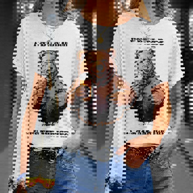 It's Not A Dad Bod、ビールで最高の人生を生きる父熊 長袖tシャツ Tシャツ 彼女への贈り物