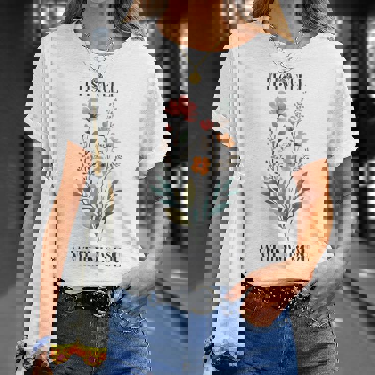 It Is Well With Myoul Christian 花柄 引用 クリスチャン 長袖tシャツ Tシャツ 彼女への贈り物