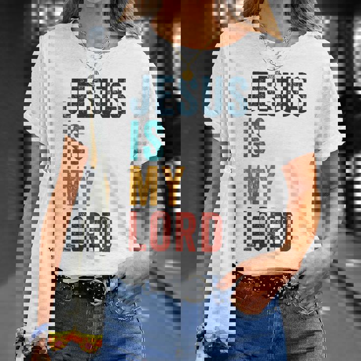 Jesus Is My Lord – Christian Faithintage Graphic Tシャツ 彼女への贈り物