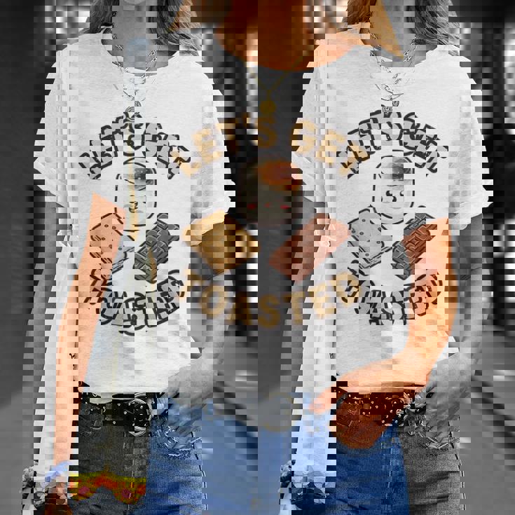 Kawaii'mores Let's Get Toast キュート 面白い キャンプ 駄洒落。 Tシャツ 彼女への贈り物