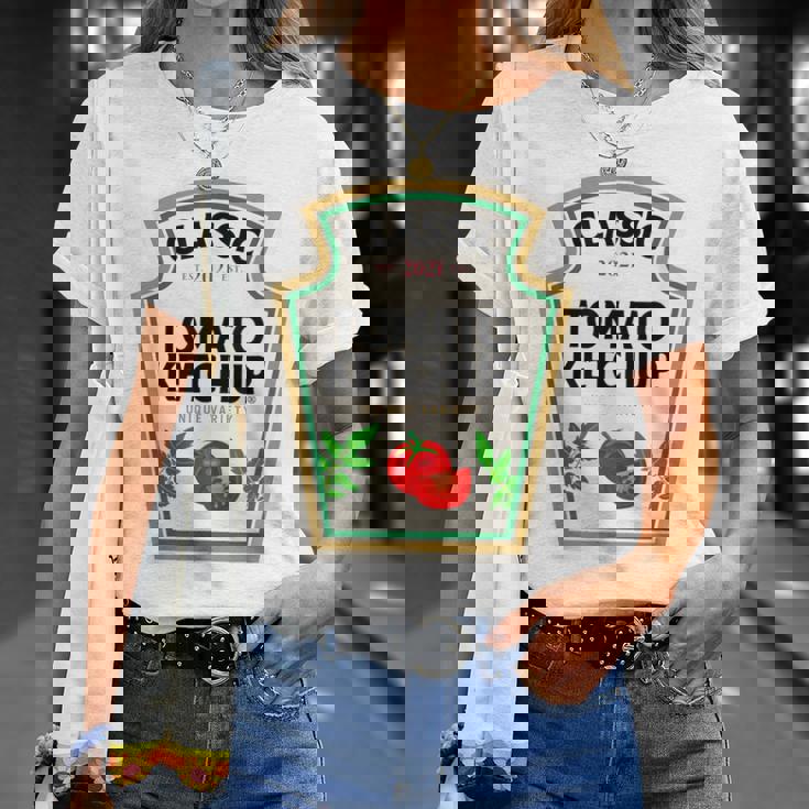 Ketchup ハロウィンコスチューム トマトマッチング ハロウィンケチャップ Tシャツ 彼女への贈り物