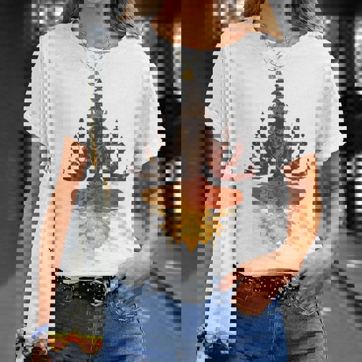 Lele ヒンドゥー教の神 ヴィシュヌ・ガネーシャ・シヴァモチーフ Tシャツ 彼女への贈り物