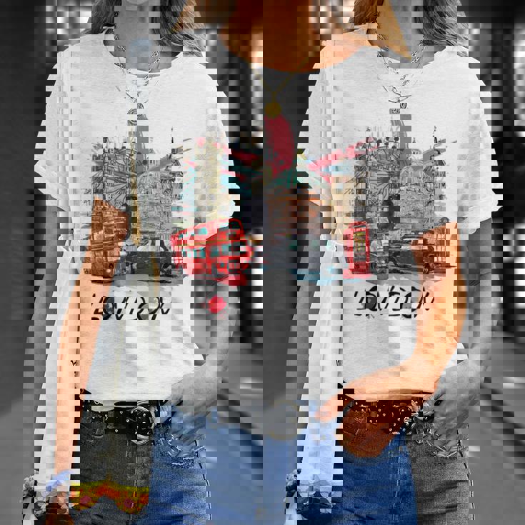 London Uk イギリス ノベルティ グラフィック お土産 ロンドン Tシャツ 彼女への贈り物