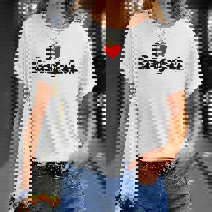 I Love Heart Bangkok タイ Bk Bkk Tシャツ 彼女への贈り物